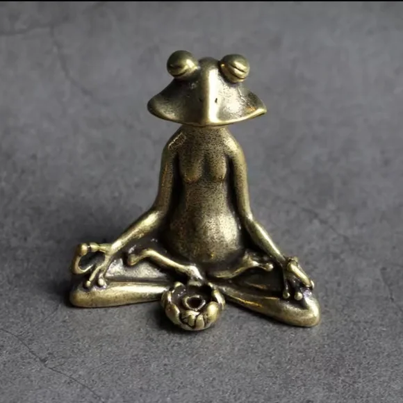 Frog Meditation Zen Frog Statue Ornament Copper Animal
Sculpture - Picture 6 of 8
